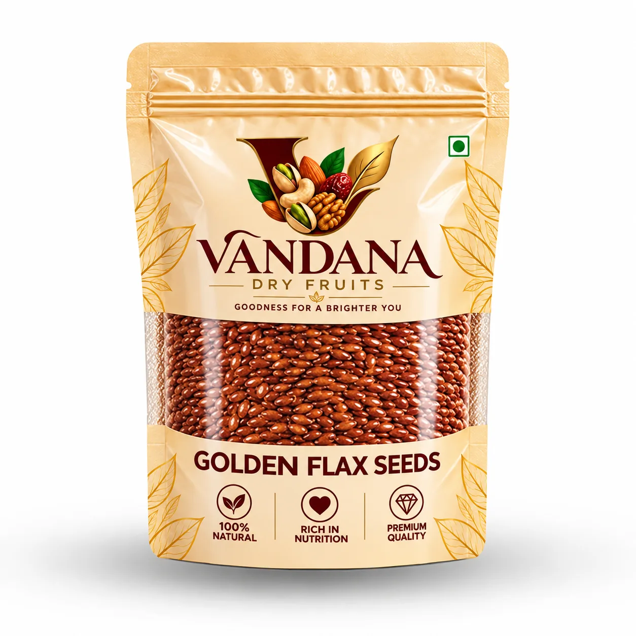 Golden Flax Seeds Pouch