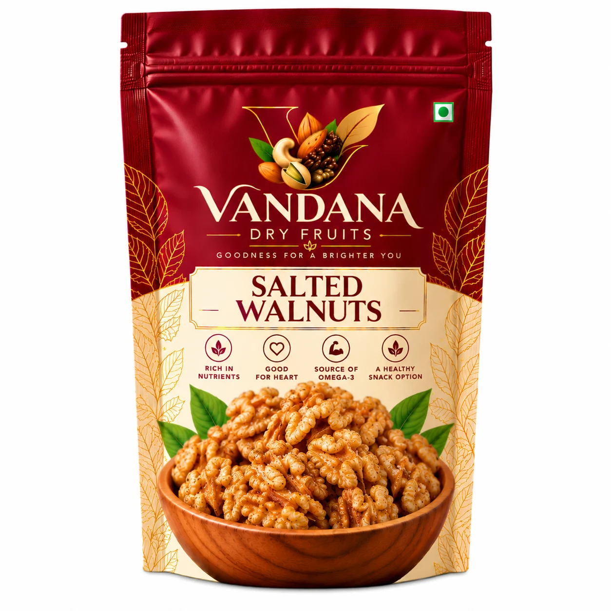Premium Salted Walnuts Packaging