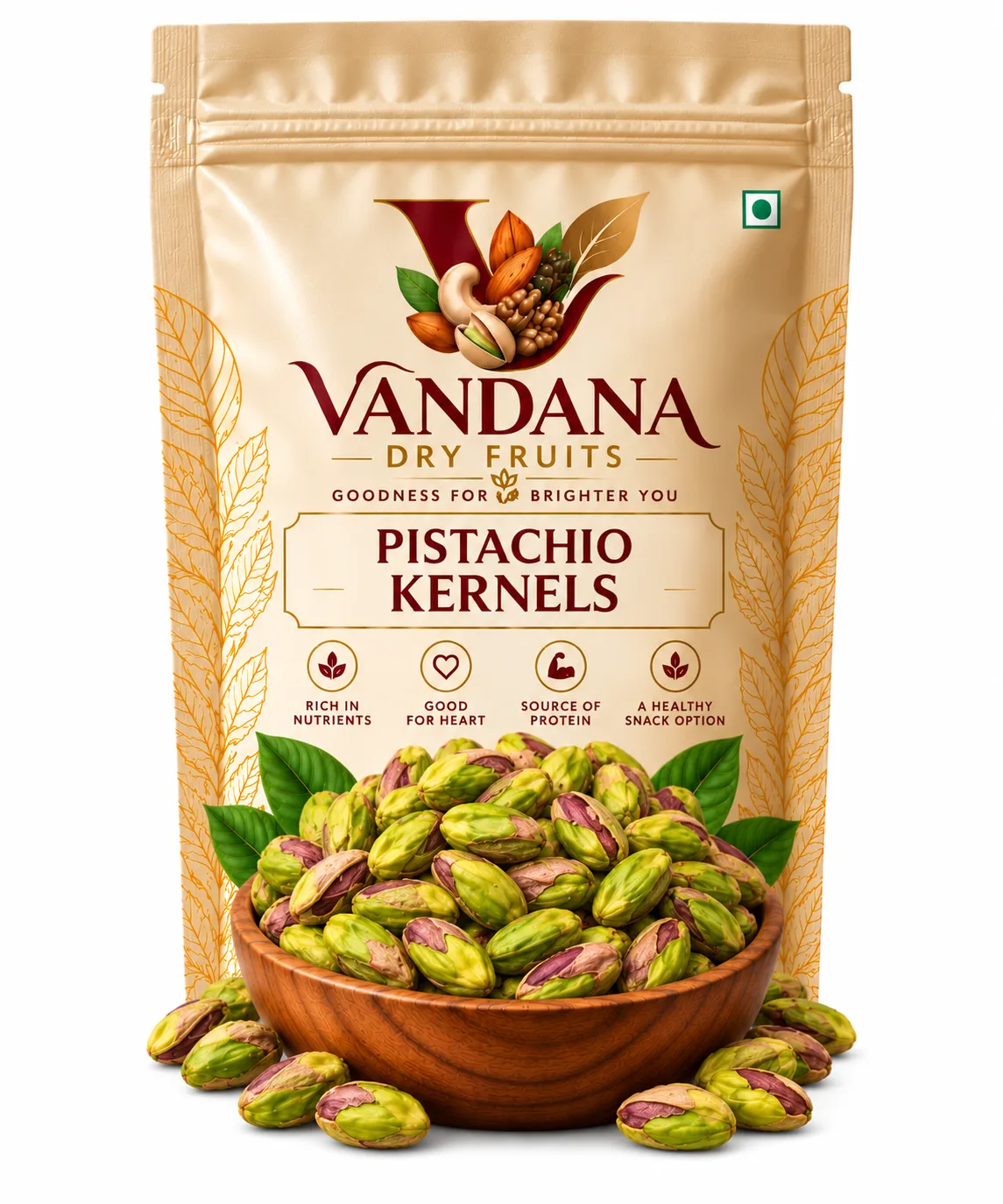 Vandana Pistachio Kernels Packaging