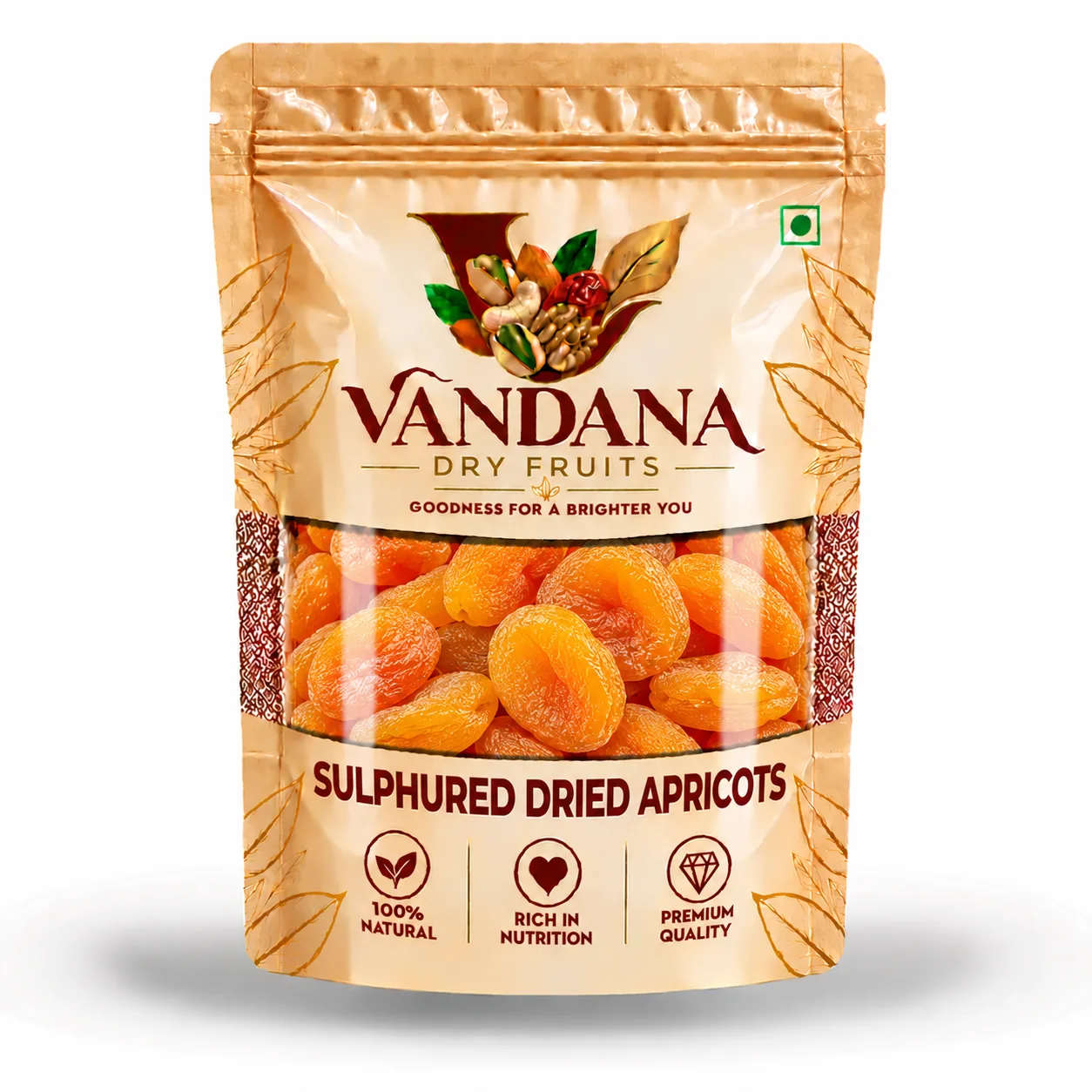 Vandana Sulphured Dried Apricots Pouch