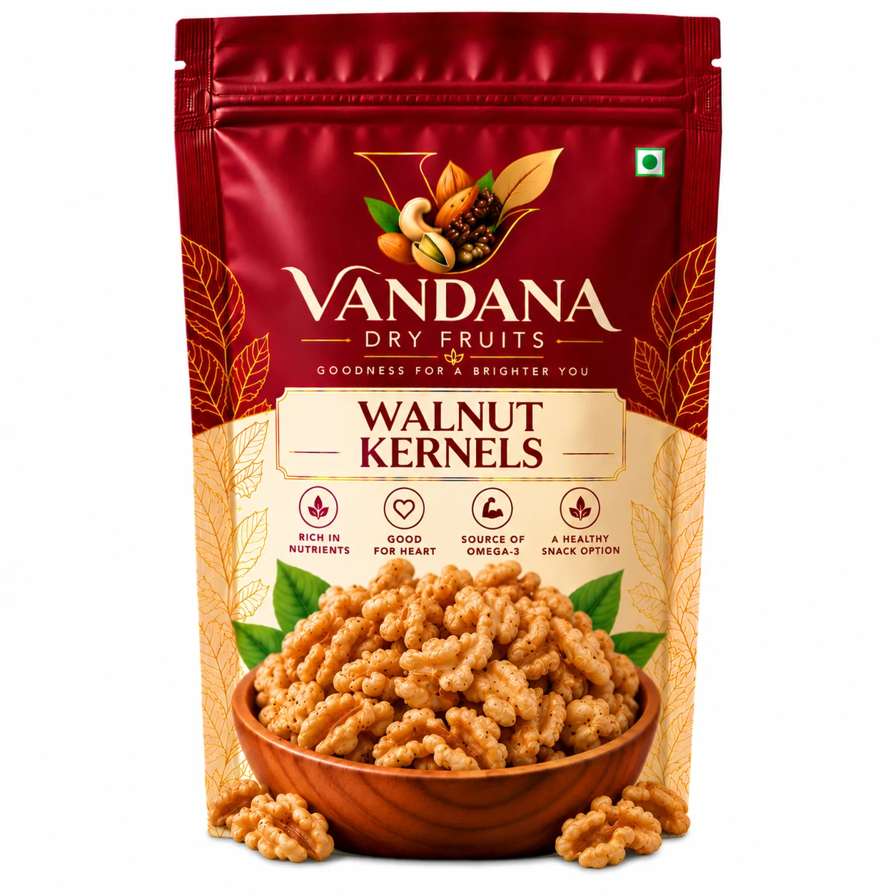 Vandana Walnut Kernels Packaging